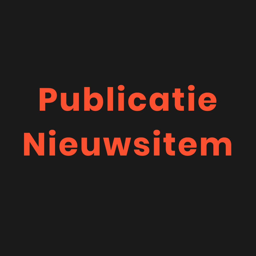 Publicatie Nieuwsitem